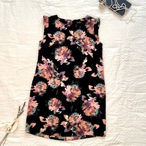 Nicole Miller Black Floral Sleeveless Dress. Size 8
